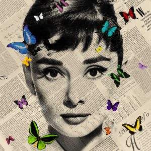 Audrey Hepburn Butterflies 6 by Veebee