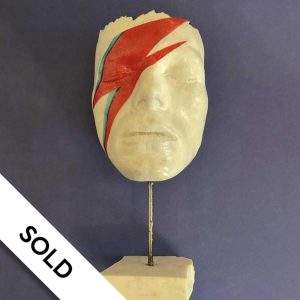 Bowie – Aladdin Sane Mask on Stand by Nick Boxall - SOLD