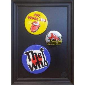 It's Only Rock n Roll - 3x badges by Tape Deck Art