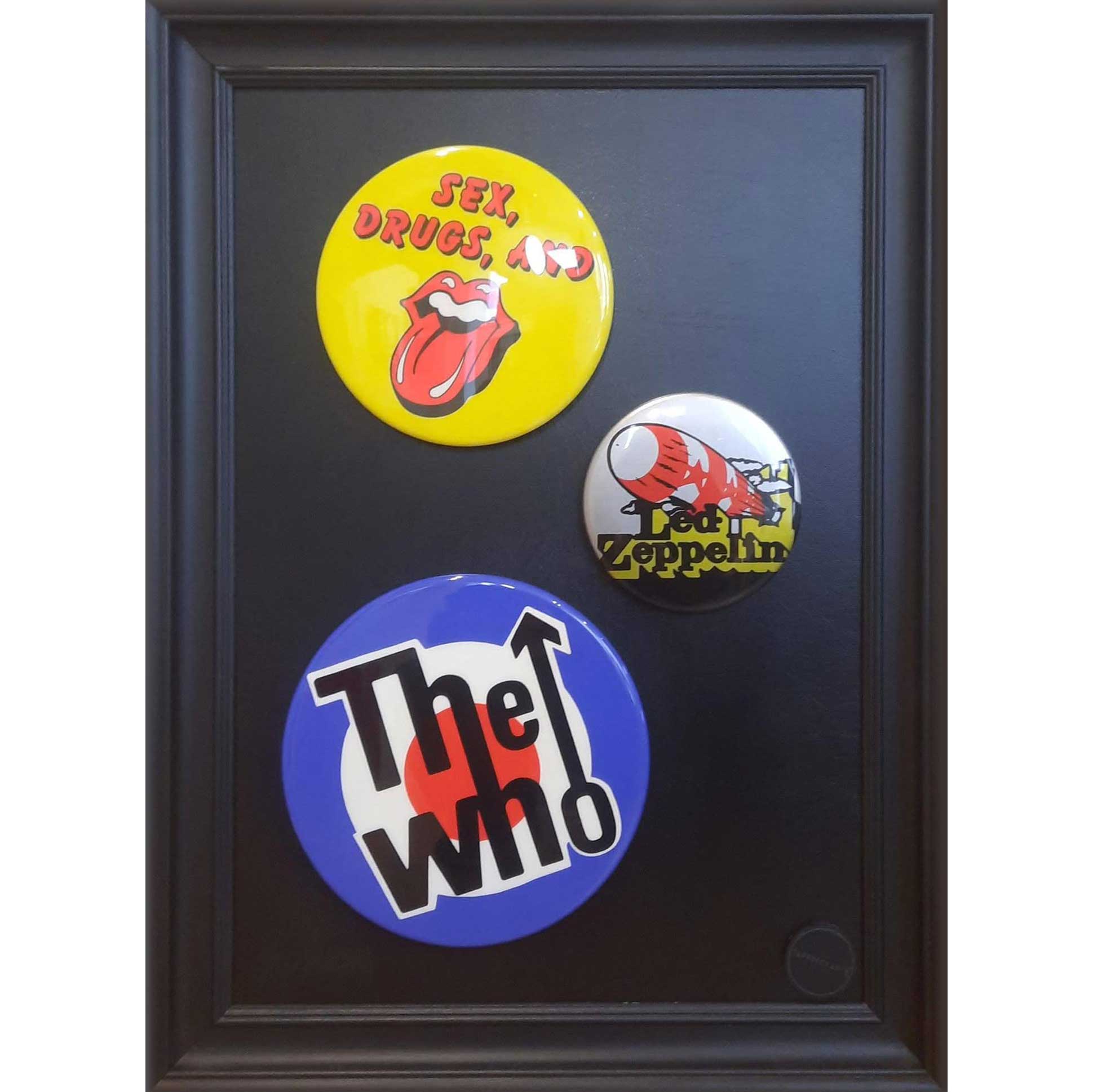 It's Only Rock n Roll - 3x badges by Tape Deck Art